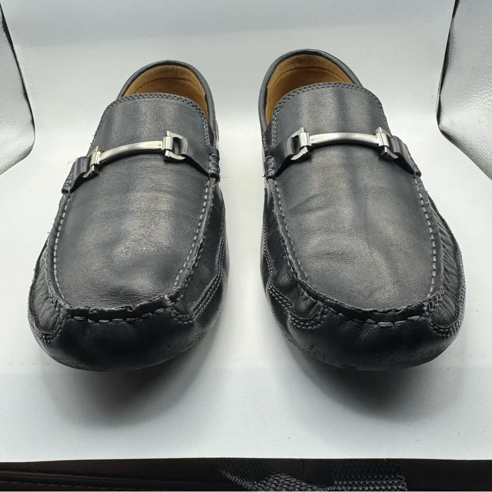Clark’s Men's Black Leather Loafers Slip-On Dress‎ Loafers Black Size 11.5
